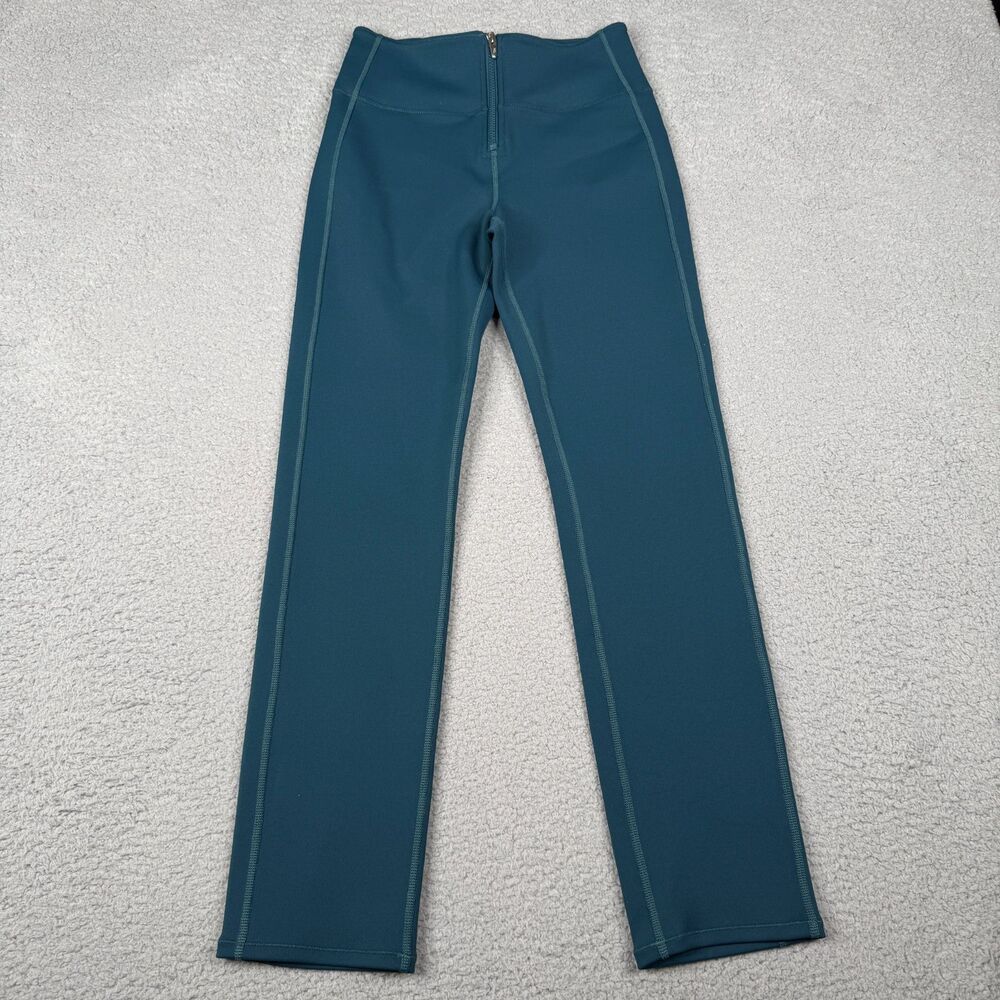 Greyson Golf Pant Womens XS Green High Rise Performance Stretch Zip Straight Leg